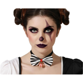 Pajarita Rayada Blanca Y Negra