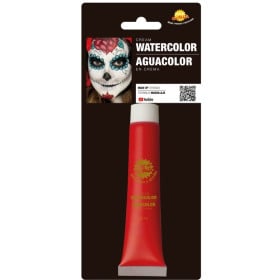Tubo Maquillaje al Agua Rojo 20 ml