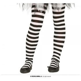 Pantys Blancas con Rayas 7-12 Años