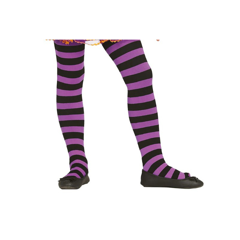 Pantys Lilas con Rayas 7-12 Años