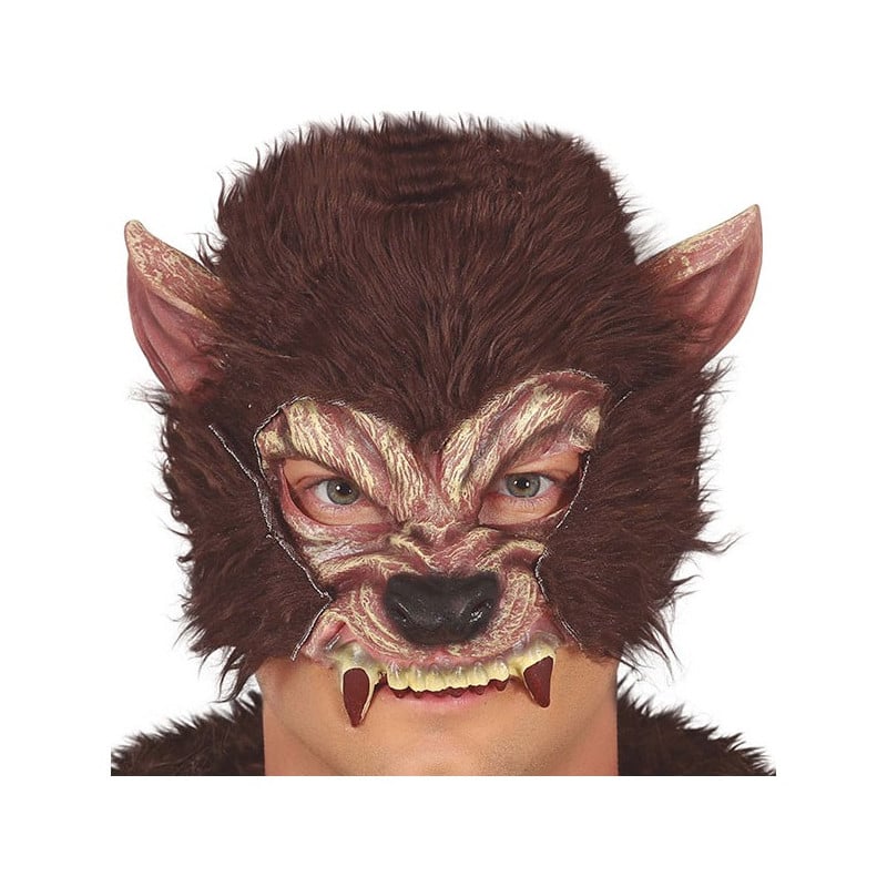 Media Máscara Hombre Lobo Con Pelo