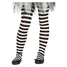 Pantys Blancos Con Rayas Infantil 5-9 Años