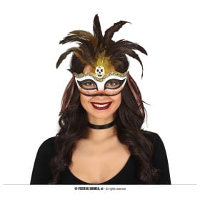 Antifaz Voodoo Con Plumas
