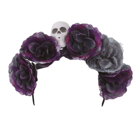 Diadema Flores Grises