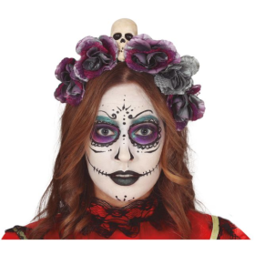 Diadema Flores Grises 2