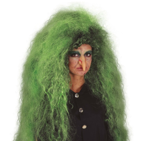 Peluca Bruja Negra Y Verde