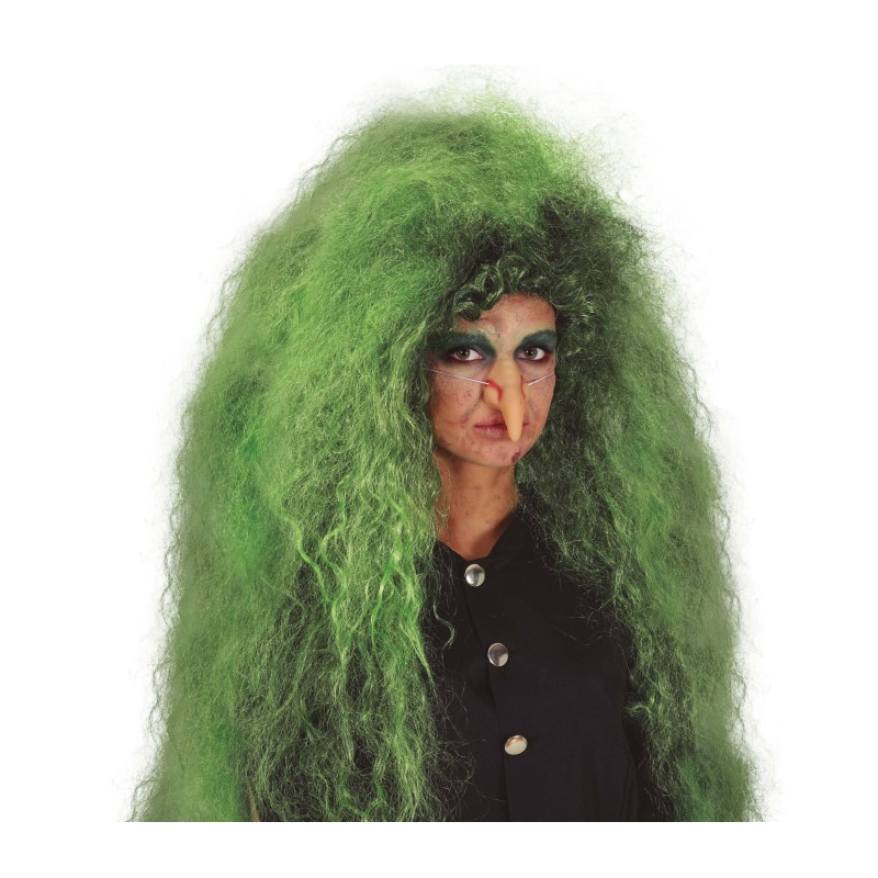 Peluca Bruja Negra Y Verde