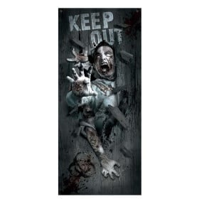 Decoración Puerta Ataque Zombie 80x180 Cm