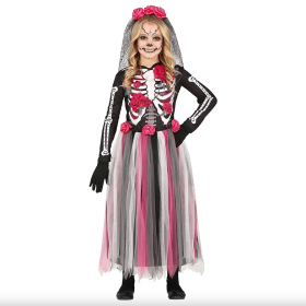 DISFRAZ CATRINA ROSA 3-4 AÑOS