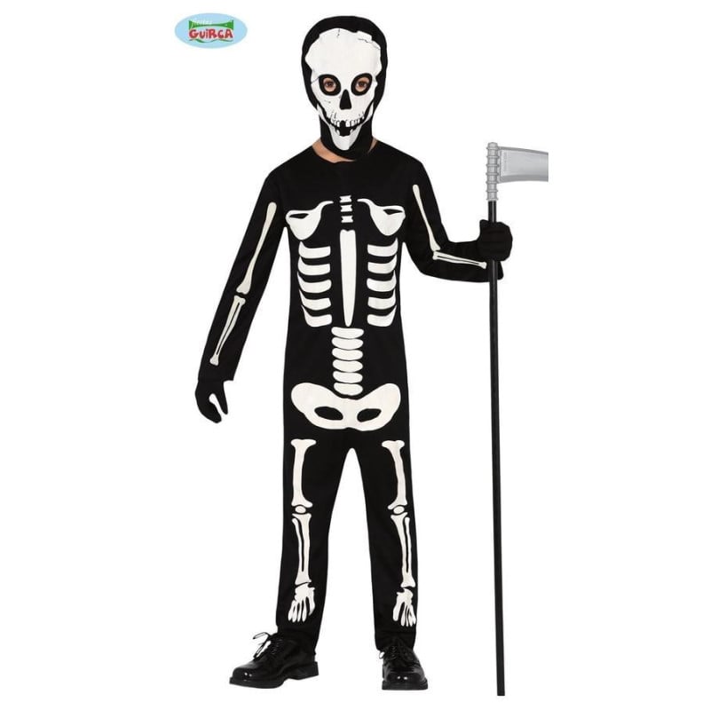 Disfraz Esqueleto Con Careta 3-4 Años