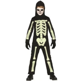 Disfraz Esqueleto Brillo Oscuridad 3-4 Años