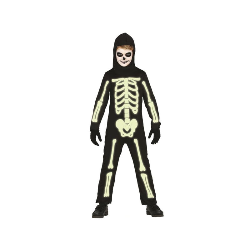Disfraz Esqueleto Brillo Oscuridad 3-4 Años