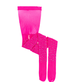 Medias Rosas Con Diamantes Talla 3-8