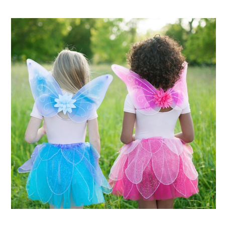 Conjunto Falda Alas Y Varita Fucsia 4-7 Años Conjunto Falda Alas Y Varita Fucsia 4-7 Años