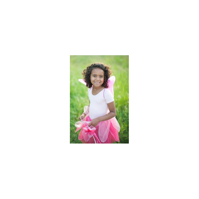 Conjunto Falda Alas Y Varita Fucsia 4-7 Años