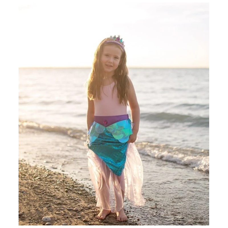 Conjunto Cola Y Diadema Sirena 5-6 Años