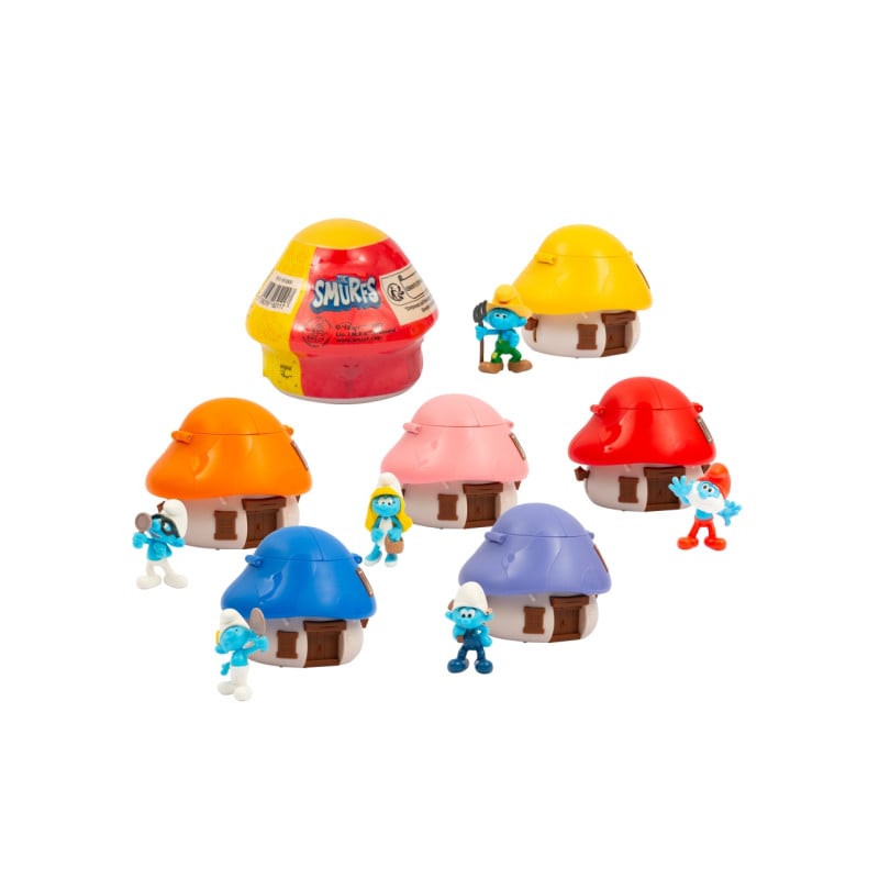 Casita de Pitufos Con Figura Sorpresa Surtido