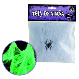 Mini Telaraña Blanca Glow In The Dark