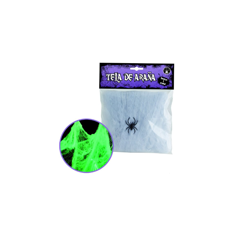 Mini Telaraña Blanca Glow In The Dark