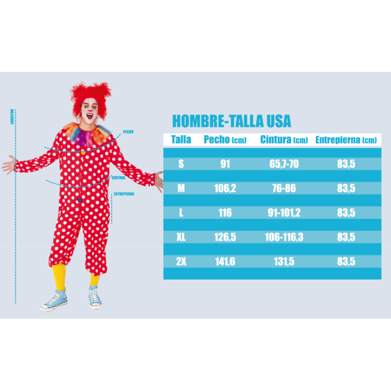 Disfraz Payaso Mortal Adulto Talla M