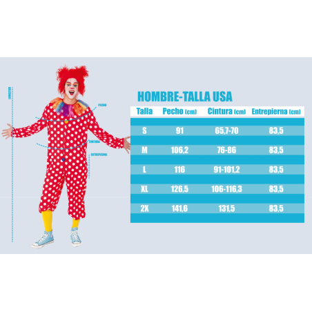 Disfraz Payaso Mortal Adulto Talla M