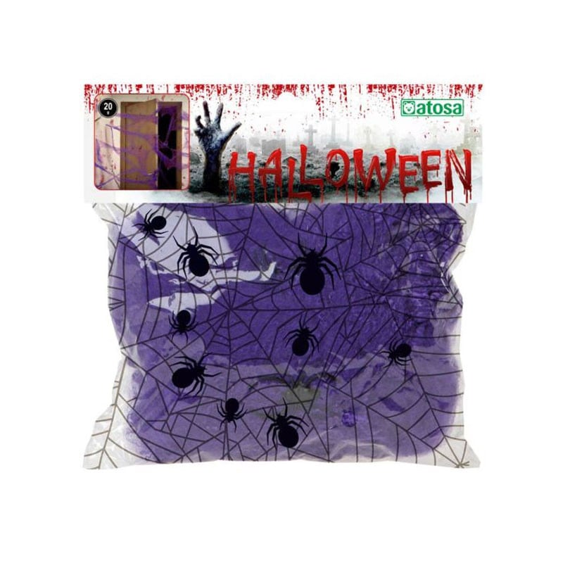 Bolsa Telaraña Morada con Dos Arañas 20Gr
