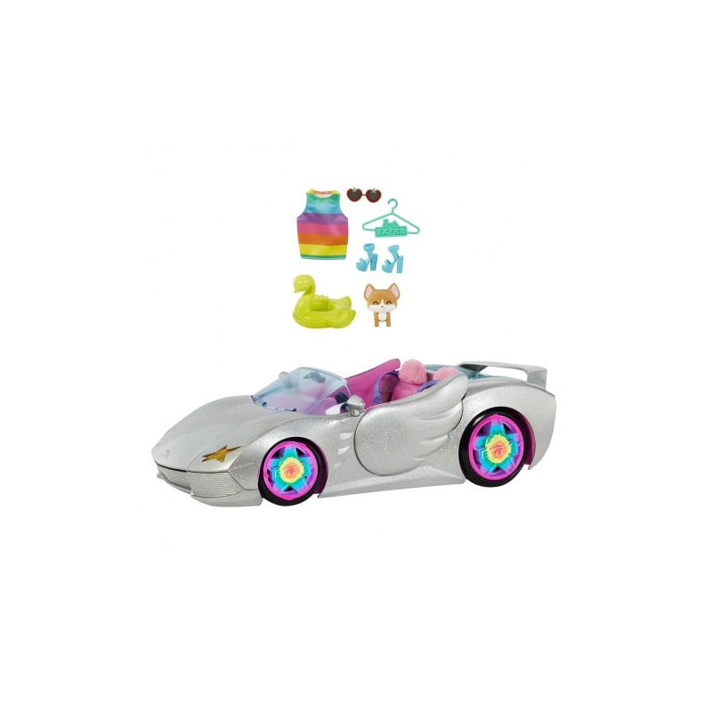 Barbie Extra Coche Con Alas y Mascota