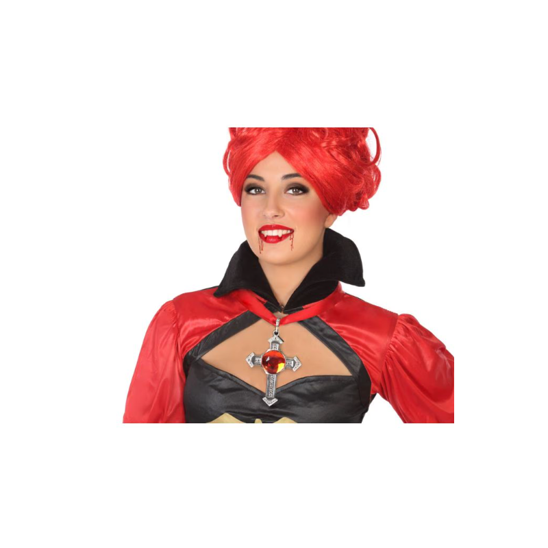 Colgante Cruz Plateada 50 Cm