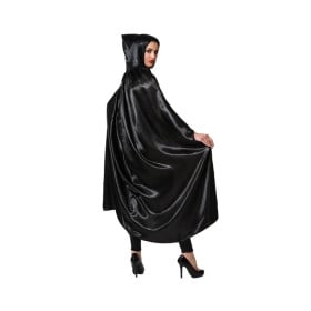 Capa con Capucha Satin Negro