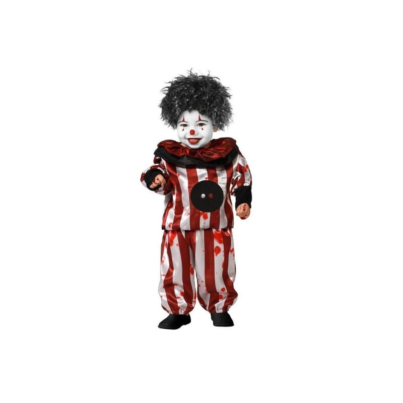 Disfraz De Payaso A Rayas 6-12 Meses