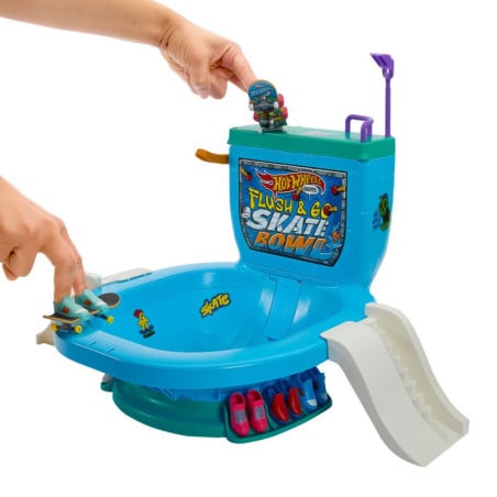 Hot Wheels Flush & Go Bowl Set De Juego