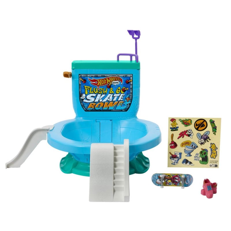 Hot Wheels Flush & Go Bowl Set De Juego