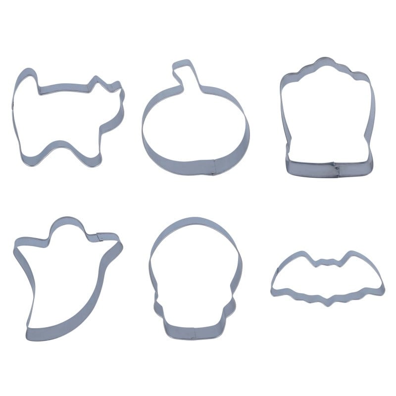 Set 6 Moldes Metálicos Galletas Halloween