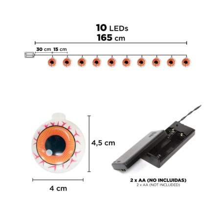 Guirnalda Ojos Sangrientos con Luces LED