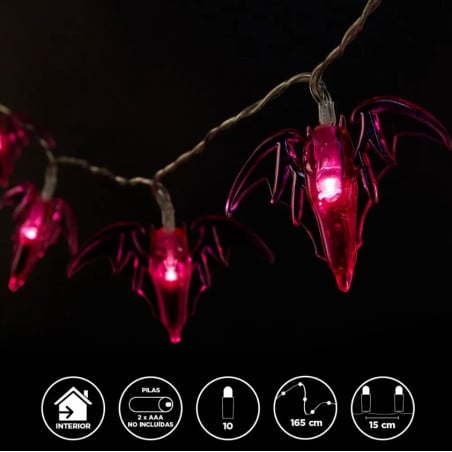 Guirnalda Murciélagos con Luces LED