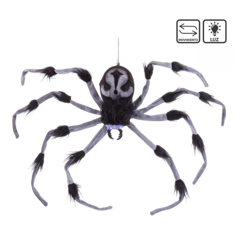 Araña Gris Y Negra Luz, Sonido Y Movimiento