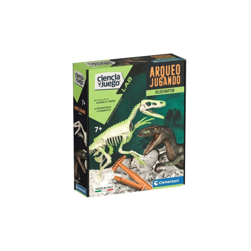 Arqueojugando Velociraptor Flúor