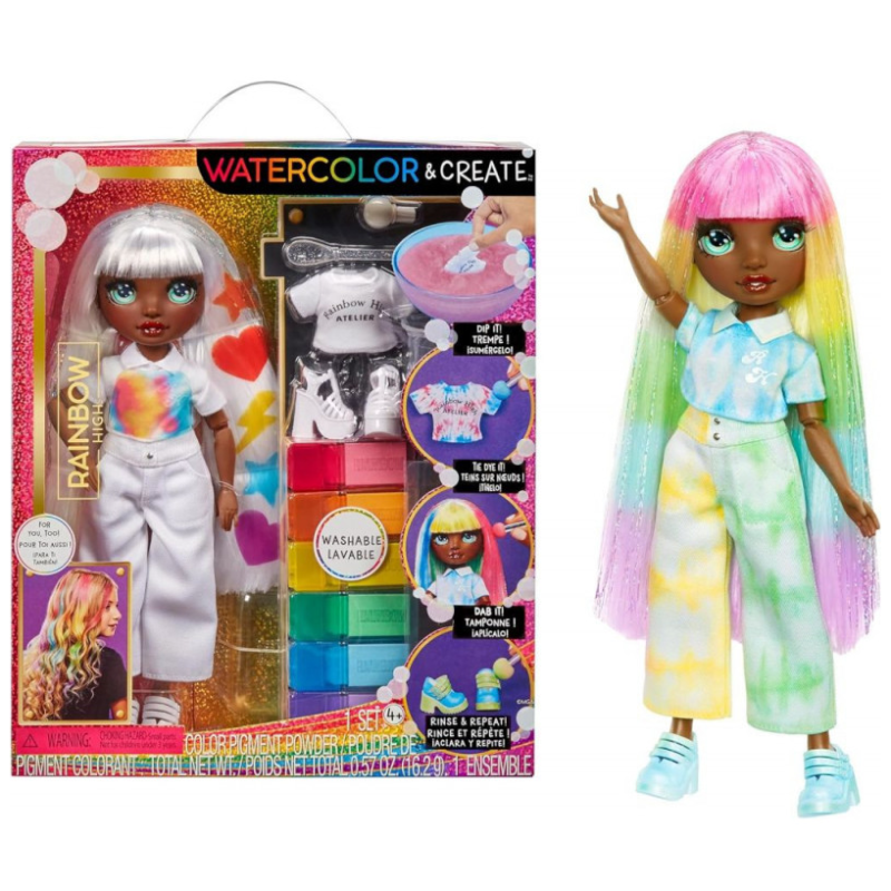 Rainbow High Watercolor & Create Ojos Verdes