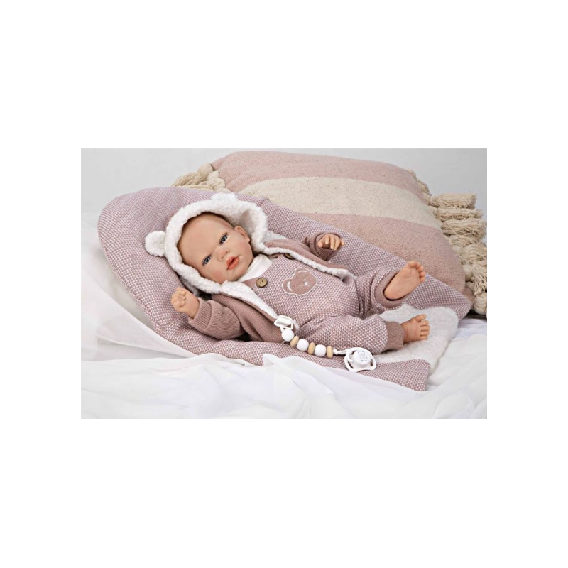 Reborn Arias 40 Cm Gadea Rosa Con Manta