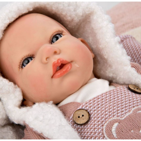 Reborn Arias 40 Cm Gadea Rosa Con Manta