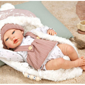 Reborn Sandra 40 Cm Rosa Con Manta 2