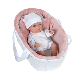 Elegance 33 Cm Rosa Con Capazo