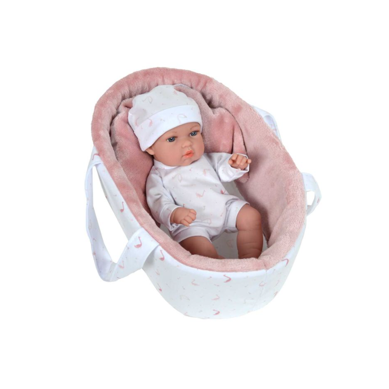 Elegance 30 Cm Rosa Con Capazo