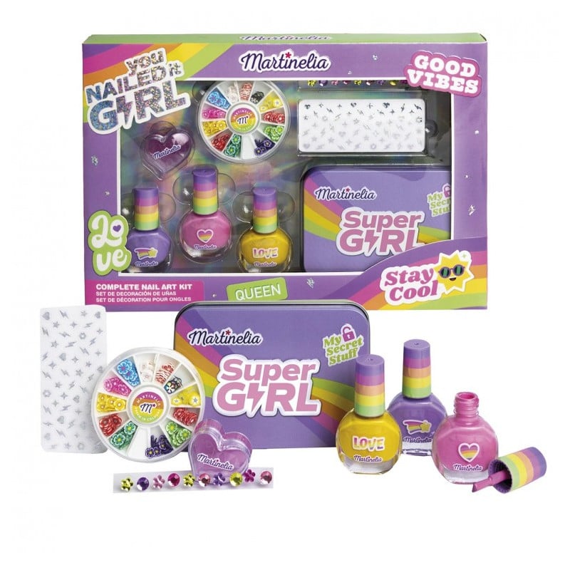 Martinelia Set De Decoración De Uñas Super Girl