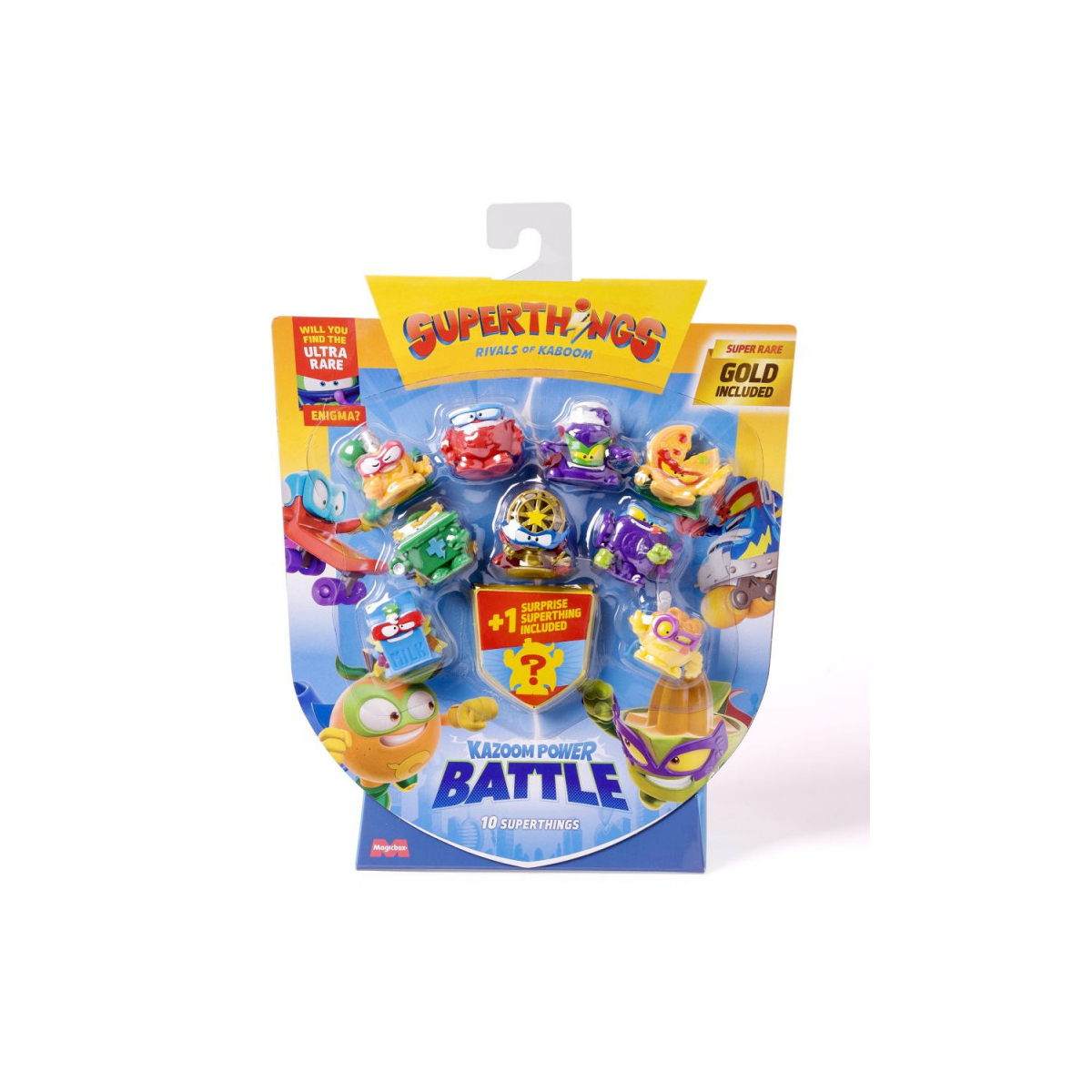 SUPERTHINGS Kazoom Power – Lot 10 Figurines – Dont 1 Capitaine Doré + 1 Surprise – Héros/méchants