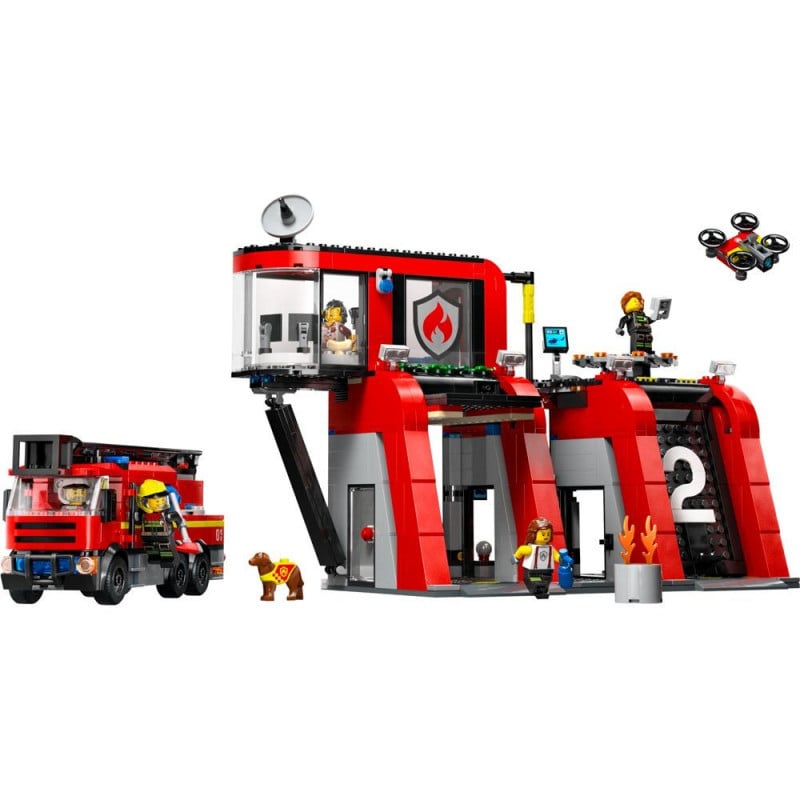 Lego Parque De Bomberos Con Camión De Bombero