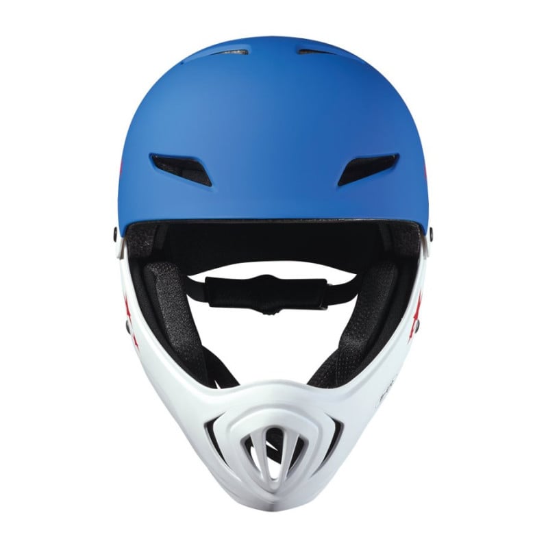 Casco Integral Azul Y Blanco Talla M