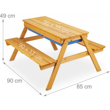 Mesa Picnic Con Banco Madera Liverpool