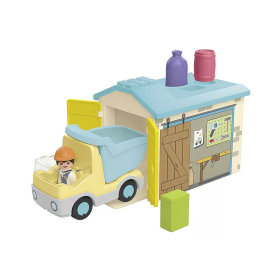 Playmobil Junior Camión de Obras con Garaje 2