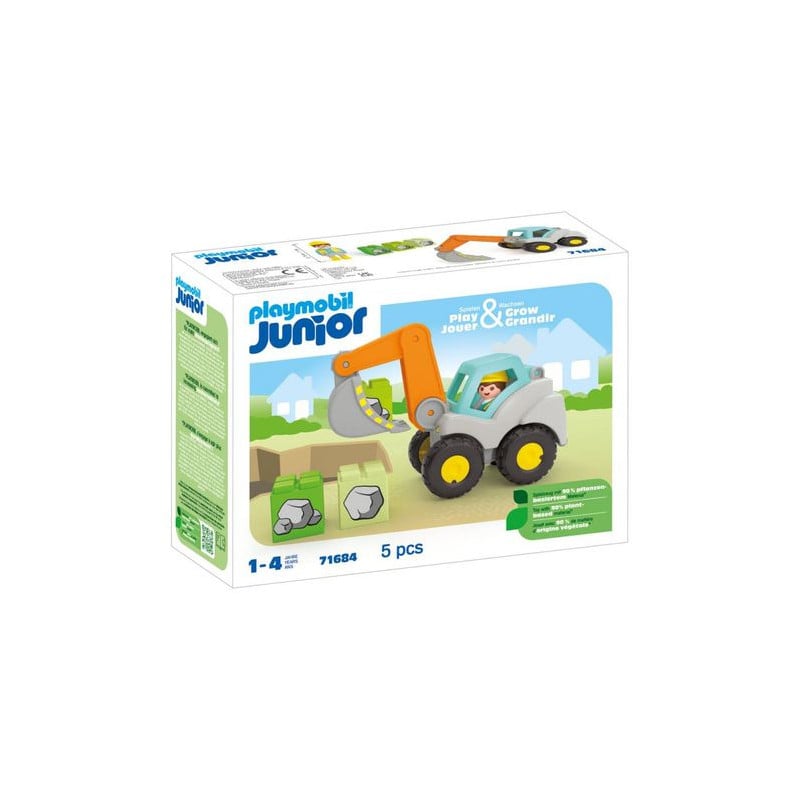 playmobil junior pala excavadora